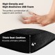 Thick 4" seat cushion from the 2-Pack Outdoor Patio Cushion Set in black, featuring high-density 28D foam for comfort.