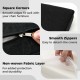 Close-up of the black outdoor patio cushion set showing smooth zippers and square corners for a perfect fit.