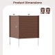 Brown 48 x 48 inch air conditioner and trash can enclosure panels, designed for stylish backyard privacy and easy.