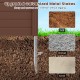 Upgraded galvanized metal stakes for 48 x 48 inch enclosure, ensuring easy insertion without digging into soil.