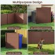 Brown 48 x 48 inch enclosure panels for air conditioner, trash can, and pet safety, offering stylish backyard privacy.