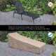 Adjustable outdoor patio lounge chair with sun-proof fabric, shown covered for protection during rain. Ideal for.