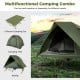 2-person camping cot tent combo in green, featuring waterproof rainfly and elevated design for outdoor comfort.