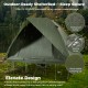 2-person camping cot tent combo in green with waterproof rainfly, elevated design, and dual-sided zippers for easy.
