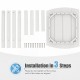 Assembly components for the 2-piece 18-inch white Adirondack outdoor side table, designed for easy installation and durability.