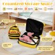 Kids luggage set featuring a yellow suitcase with large zippered compartment and a matching backpack with front pocket.