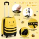 Kids luggage set featuring a cute cartoon bee design, lightweight ABS hardshell, and 4 universal wheels for easy travel.