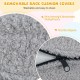 Close-up of removable back cushion cover in soft teddy fleece for the gray 2-seat kids sofa, featuring smooth zippers.