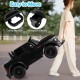 Black 2-seater ride-on toy Ram truck with carry handle and transport wheels for easy movement and fun outdoor play.