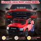 Red 2-seater 24V licensed Ram truck ride-on toy with remote control, LED lights, and 2 powerful motors for kids.