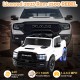 White 2-seater licensed Ram truck ride-on toy with remote control, 24V battery, and LED lights for big kids.