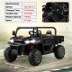 2-seater black kids ride-on dump truck with tiltable dump bed, suitable for ages 3-8, featuring durable materials and.