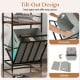 Tilt-out laundry basket in black with removable 9.5-gallon bag, designed for easy access and versatile storage.