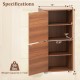 2-tier modern nightstand in walnut finish showcasing adjustable shelves and sturdy design for versatile storage.