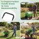 U-shaped padded handle of the heavy-duty garden cart for easy maneuverability, ideal for hauling up to 330 lbs.