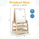 Kids art easel featuring a magnetic whiteboard, marble run game, and removable tracks for creative play and learning.