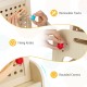 Close-up of the fixing knobs and removable tracks on the 2-in-1 kids art easel for enhanced strength and creative play.