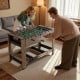Swivel foosball and pool combo game table with sturdy design, perfect for home game rooms and family fun.