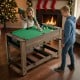 2-in-1 swivel foosball and pool combo game table with green felt, perfect for family game nights and gatherings.