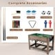 2-in-1 swivel foosball and pool combo game table with cue sticks, soccer balls, and complete accessories for family fun.