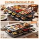 Reversible die cast aluminum plate grill and griddle with nonstick coatings, perfect for family gatherings and parties.