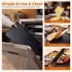 Reversible nonstick plate of the 2-in-1 table grill and griddle with 8 cheese pans, ideal for family gatherings.