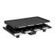 Reversible nonstick 2-in-1 table grill and griddle with 8 cheese pans, ideal for family gatherings and parties.