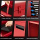Close-up of the 2-in-1 tool chest's smooth drawer slides and secure locking buckle for easy access and safety.