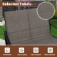 Close-up of breathable, quick-drying fabric on the 2-person outdoor glider bench, designed for comfort and durability.