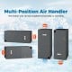Multi-position air handler for 2-3 ton heat pump system, installable horizontally or vertically, efficient for extreme.