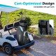 Lightweight gray golf cart bag with 14-way top dividers and 6 zippered pockets, designed for easy transport on golf.