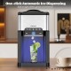 3-in-1 ice maker with built-in water cooler, stainless steel design, and automatic ice dispensing for convenient.