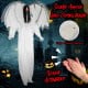 6.6 feet Halloween animatronic angel with light-up eyes, flapping wings, and sound activation for indoor or covered.