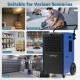 154 Pints commercial dehumidifier in blue, ideal for basements and factories, featuring pump drainage and adjustable.