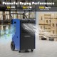 154 Pints commercial dehumidifier in blue with high airflow, ideal for large spaces up to 7000 sq.ft, featuring wheels.