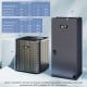 5 Ton 17 SEER2 heat pump system with indoor and outdoor units, designed for flexible installation and optimal comfort.