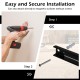 Installation steps for the 18-inch magnetic tool holder strip, showcasing easy mounting with screws or directly on.