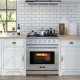 30-inch natural gas range with 5 burners and a spacious oven, ideal for versatile cooking in modern kitchens.