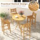 Teak wood bar chair with slatted design and footrest, ideal for deck or poolside use, ensuring comfort and style.