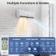Mini split air conditioner with remote control, 30000 BTU, 6 modes, 5 fan speeds, Wifi enabled for efficient heating.