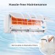 Mini split air conditioner with removable, washable filters, showcasing hassle-free maintenance and efficient cooling.