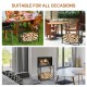 30-inch firewood rack with kindling holders and tools, perfect for indoor and outdoor firewood storage and organization.