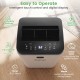 30 pints dehumidifier with digital display, touch control, and humidity settings for rooms up to 1,500 sq.ft.