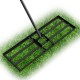 Heavy duty lawn level tool with 30 x 10 inch rake plate and 69 inch handle, ideal for efficient leveling in gardens.