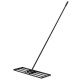 Heavy duty lawn level tool with 180° rotatable rake head and sturdy U-shaped bracket, perfect for precise leveling.