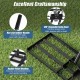 Heavy duty lawn level tool with 30 x 10 inch rake plate and 69 inch non-slip handle for efficient leveling in gardens.