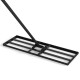 Heavy duty lawn level tool side view highlighting the sturdy U-shaped bracket and detachable 69-inch handle for easy.