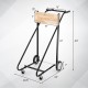Heavy-duty outboard boat motor stand cart with ergonomic handles and wheels, ideal for storage and maintenance.