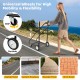 Outboard boat motor stand with universal wheels for high mobility, featuring durable metal and plywood construction.