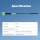 31.5-inch golf swing trainer aid with weighted head, ergonomic grip, and fiberglass shaft for right-handed golfers.